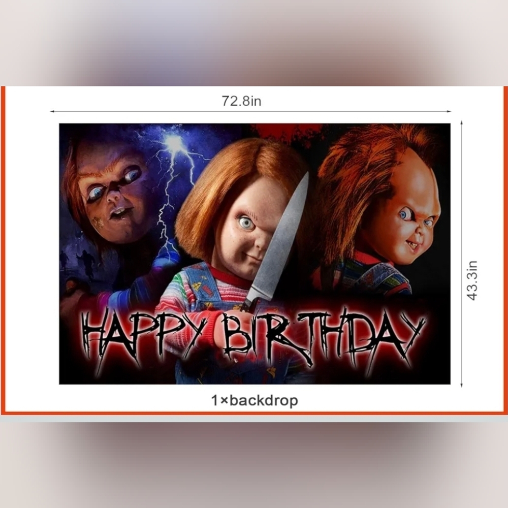 Horror Movie Birthday Party Decoration, Size 5 x 3 FT